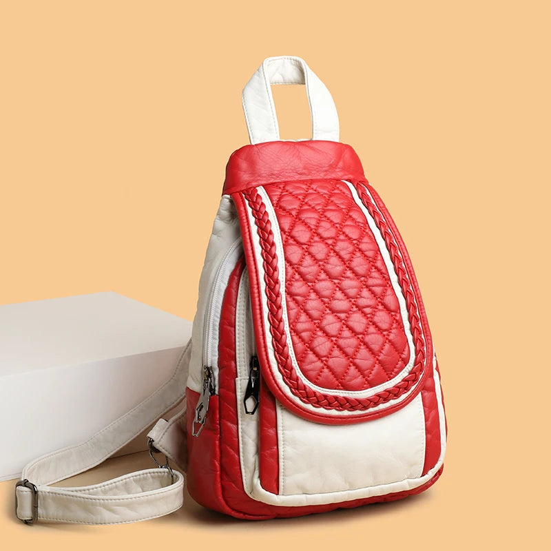Luxury Vintage Women's Leather Backpack Trendha