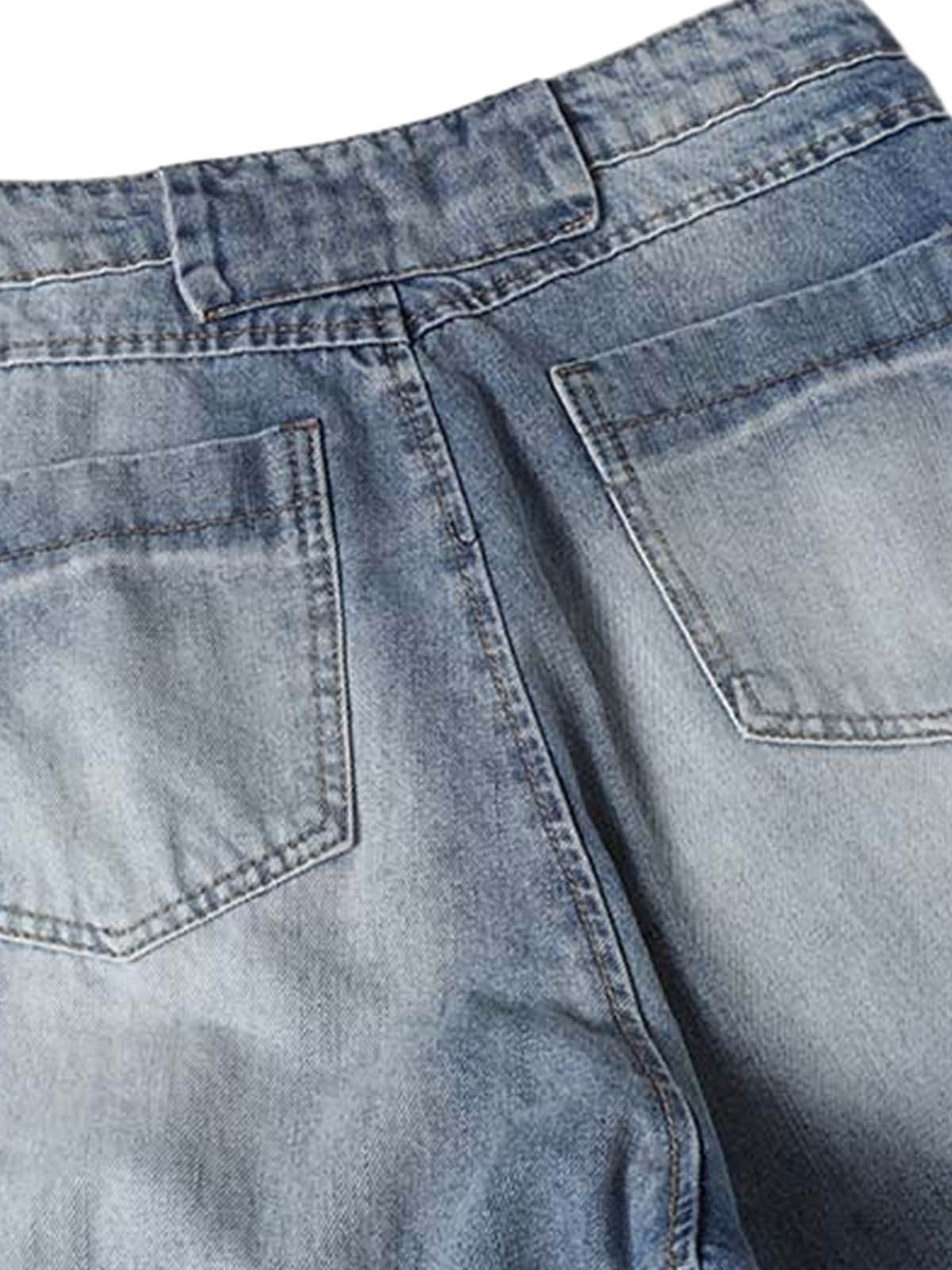 Distressed Washed Deconstructed Barrel Jeans - Goatlv
