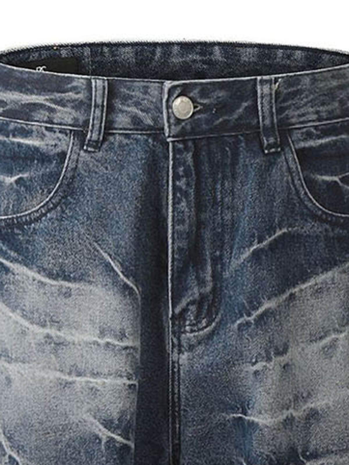 Retro Neutral Washed Straight Jeans - 2261 - Goatlv