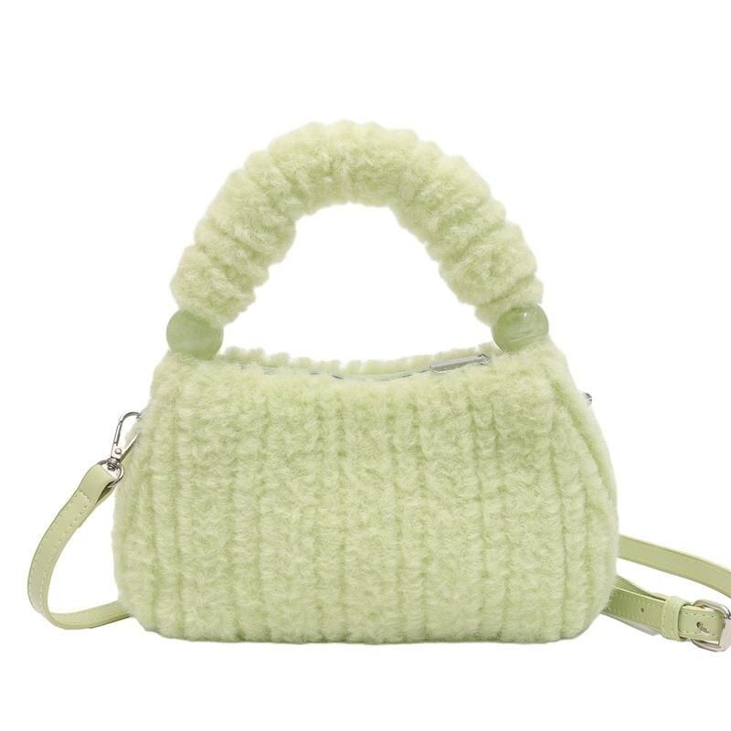 Plush Faux Fur Hobo Handbag Trendha