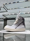 Casual Shoes Men High Top Gray Genuine Leather Luxury Trainers Women Geobasket Jumbo Lace Up Designer Sneaker Flats Ankle Boots - Goatlv