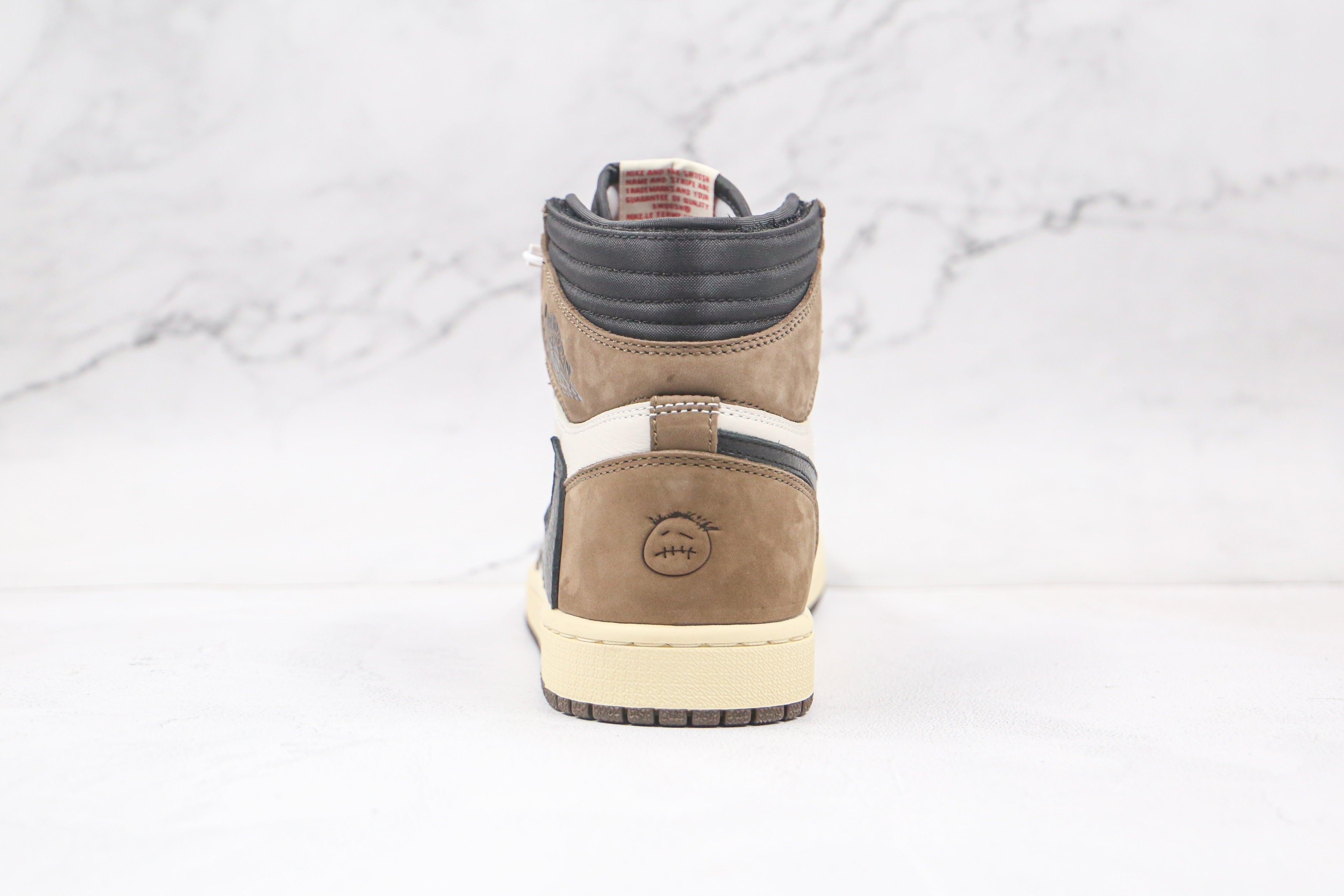 Custom Brown T-Scott x Fragment x Air Jordan 1 High Q ( Customs And Box ), Jordan 1 Sneakers Active CACTUS JACK sneakerhypesusa