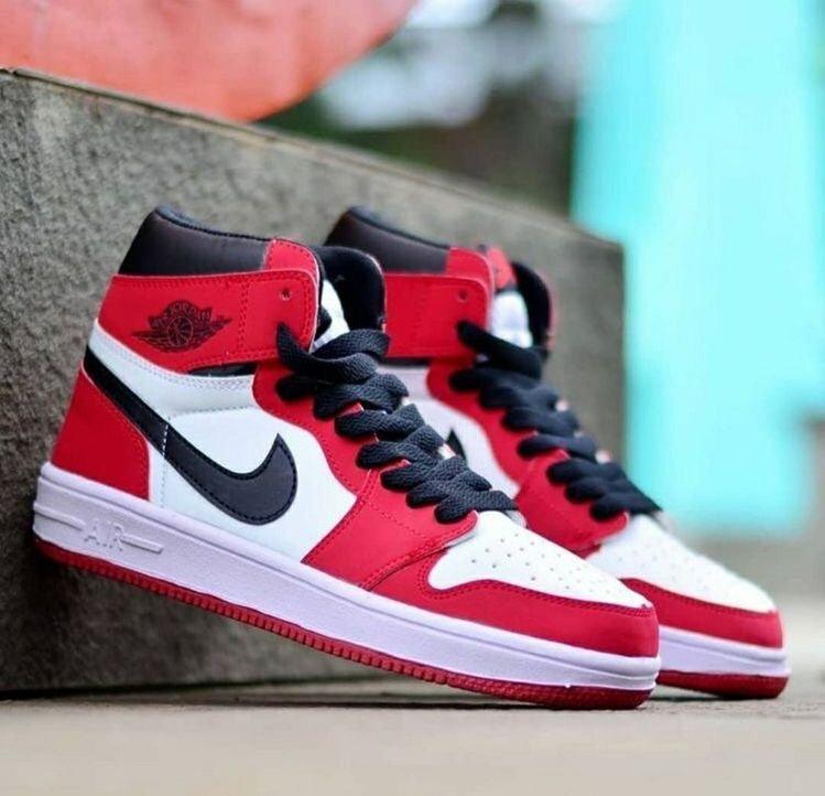Custom RED Black White Jordan 1 CHICAGO High Q - sneakerhypesusa