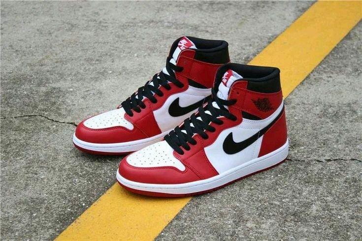 Custom RED Black White Jordan 1 CHICAGO High Q - sneakerhypesusa