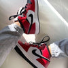 Custom RED Black White Jordan 1 CHICAGO High Q - sneakerhypesusa
