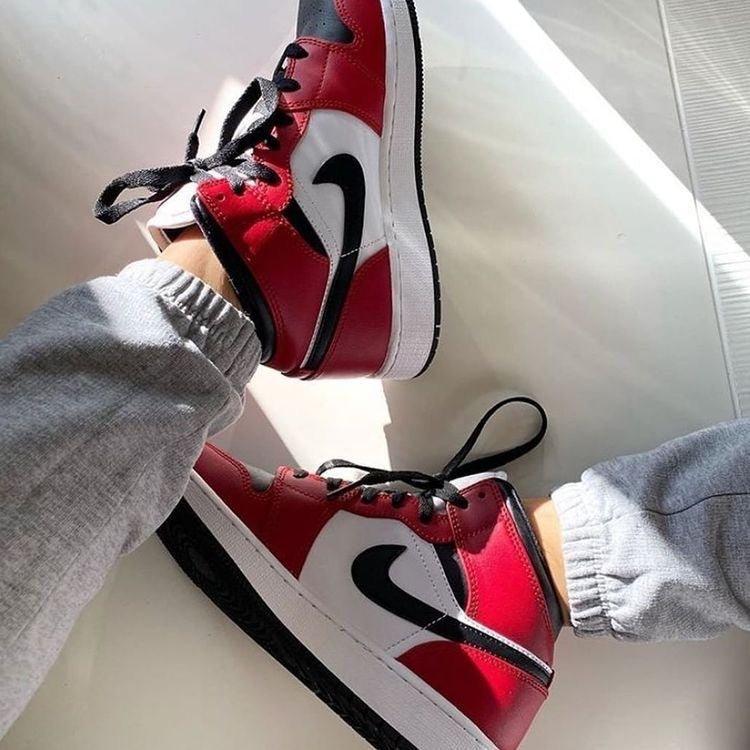 Custom RED Black White Jordan 1 CHICAGO High Q - sneakerhypesusa