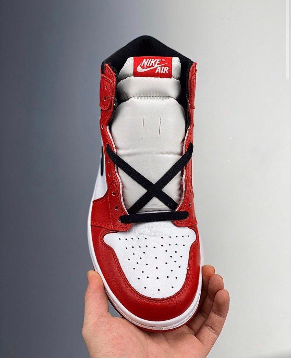 Custom RED Black White Jordan 1 CHICAGO High Q - sneakerhypesusa