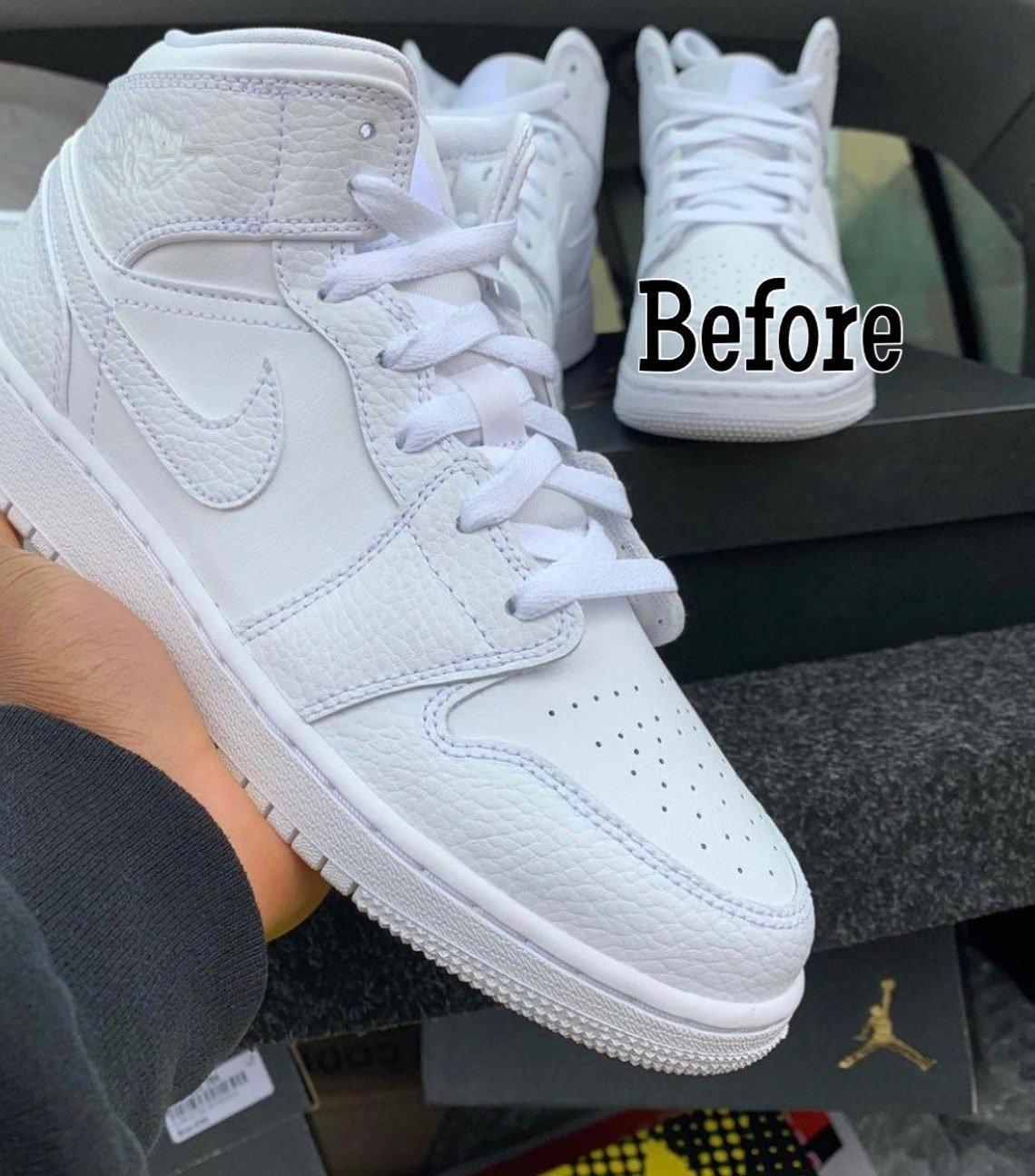 Custom RED Black White Jordan 1 CHICAGO High Q - sneakerhypesusa