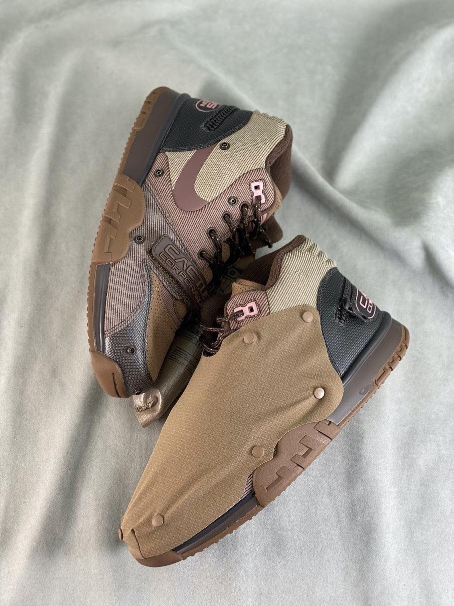 Custom Travis Scott x Air Trainer 1 Wheat DR7515-200 - sneakerhypesusa