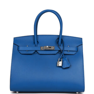 Birkin Sellier 30 Bleu France Epsom Palladium Hardware Kilta bags