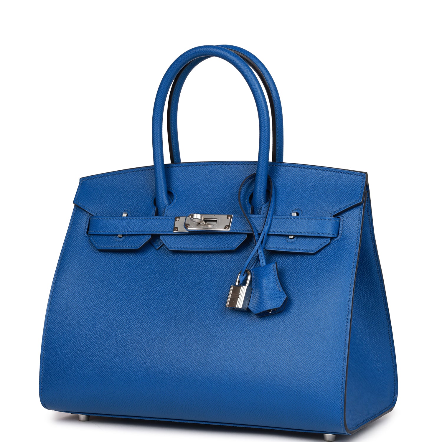 Birkin Sellier 30 Bleu France Epsom Palladium Hardware Kilta bags
