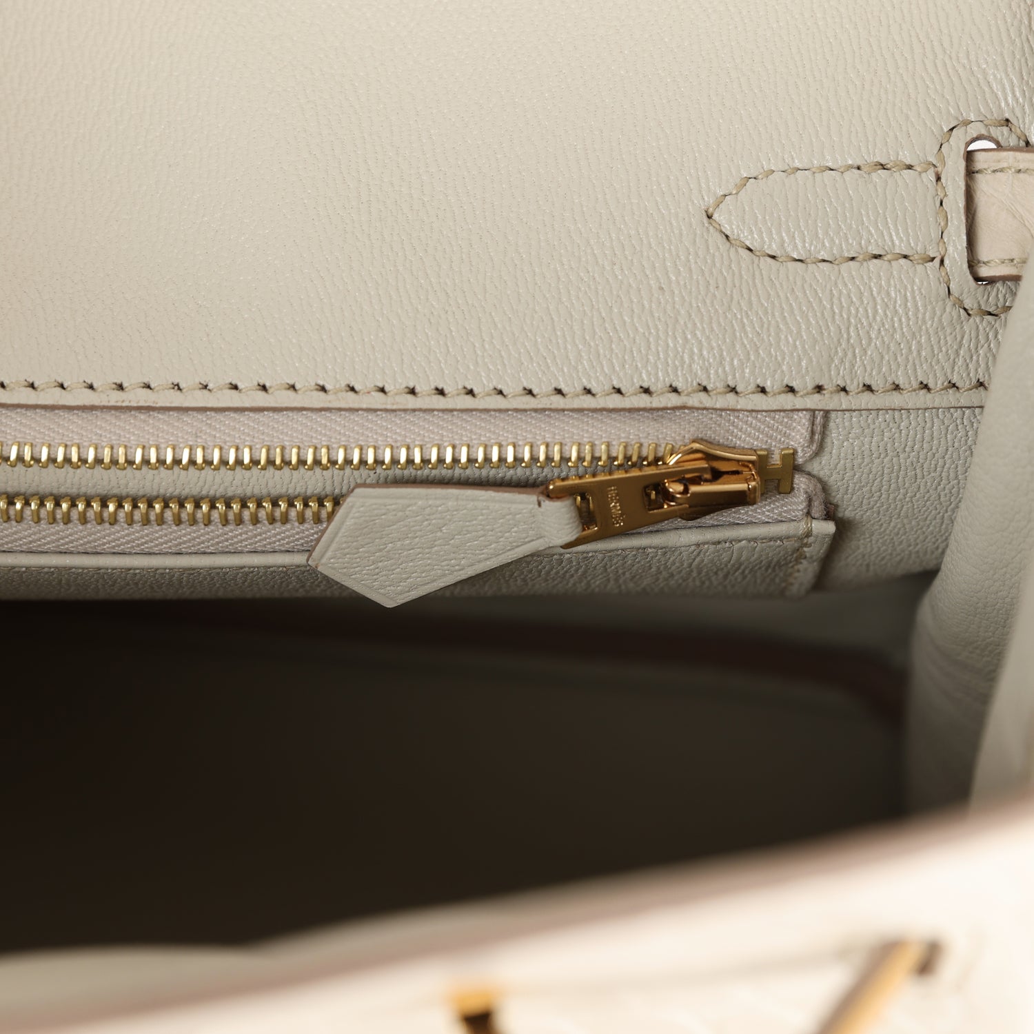 HRMS Birkin 25 Beton Matte Alligator Gold Hardware.
