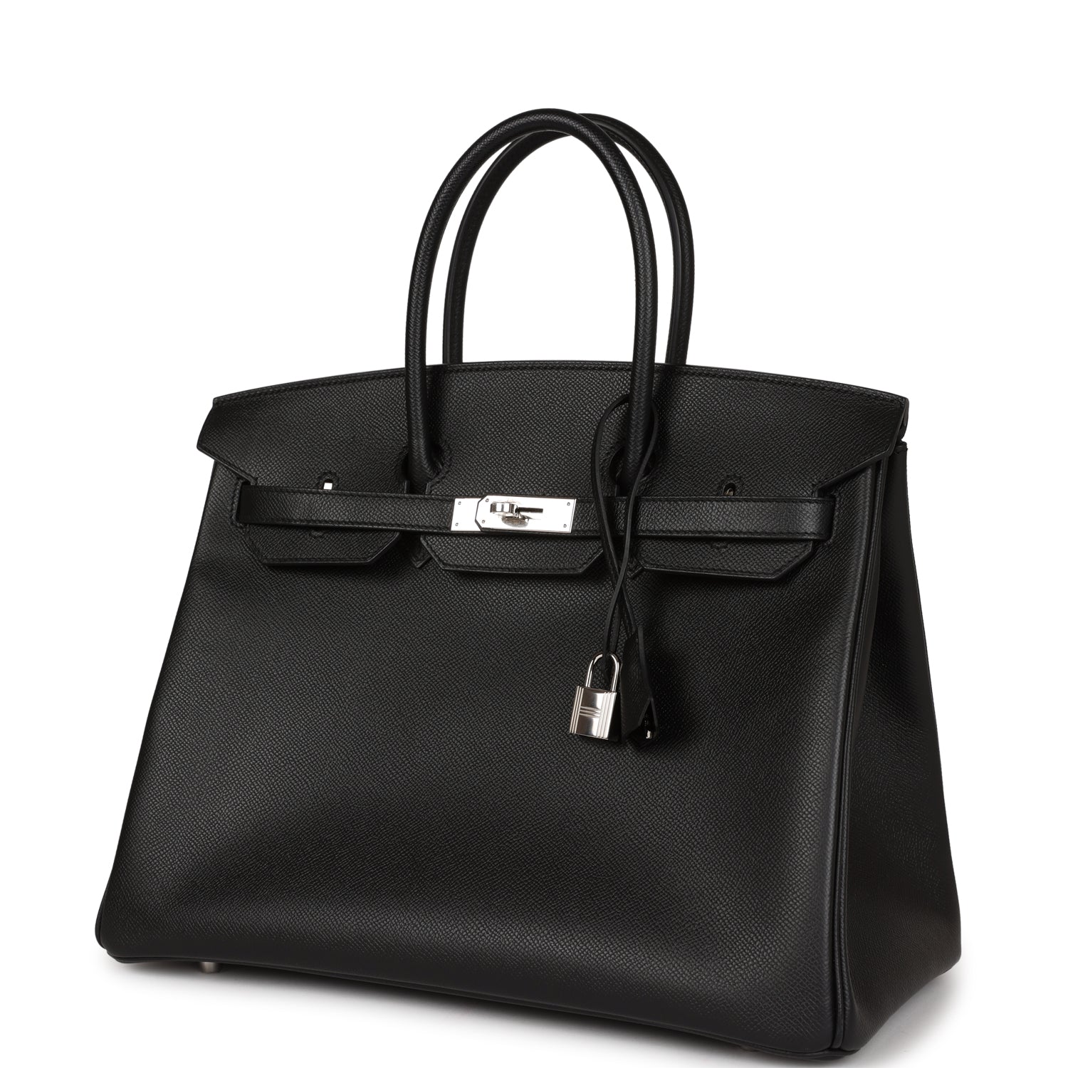 HRMS Birkin 35 Black Epsom Palladium Hardware.