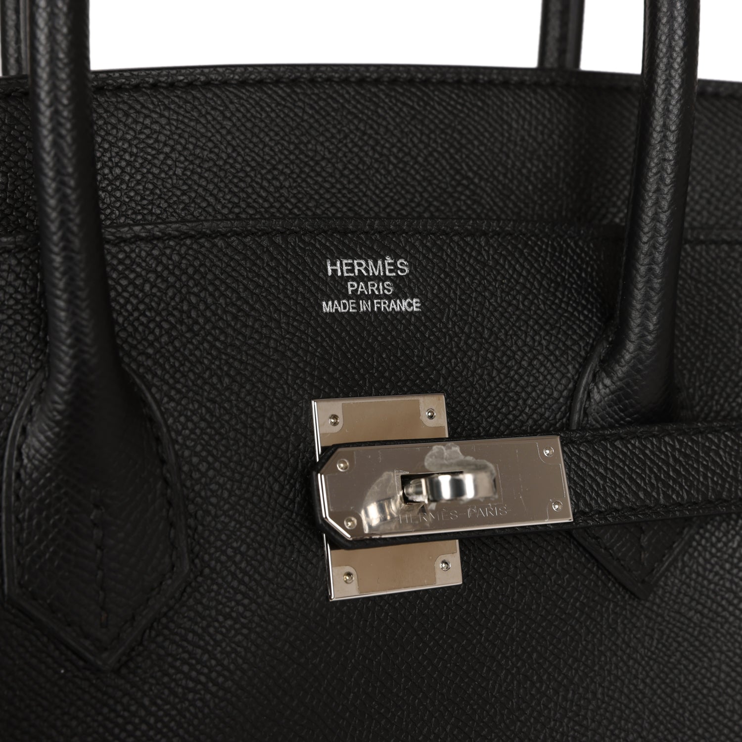 HRMS Birkin 35 Black Epsom Palladium Hardware.