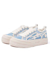 Pastel Tweed Platform Low-Top Canvas Sneakers