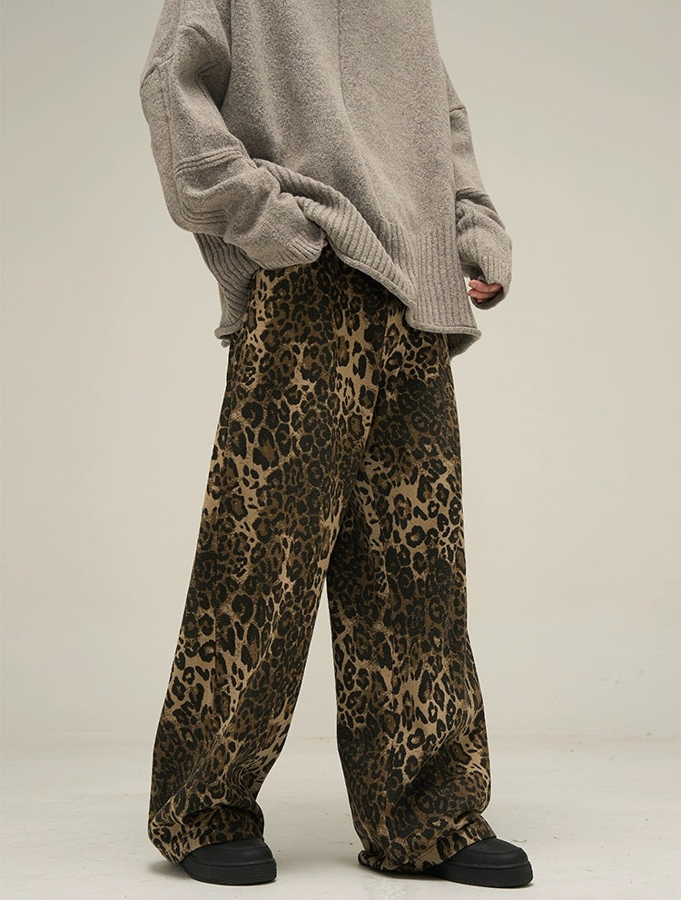 Wild Leopard Print Jeans - Goatlv