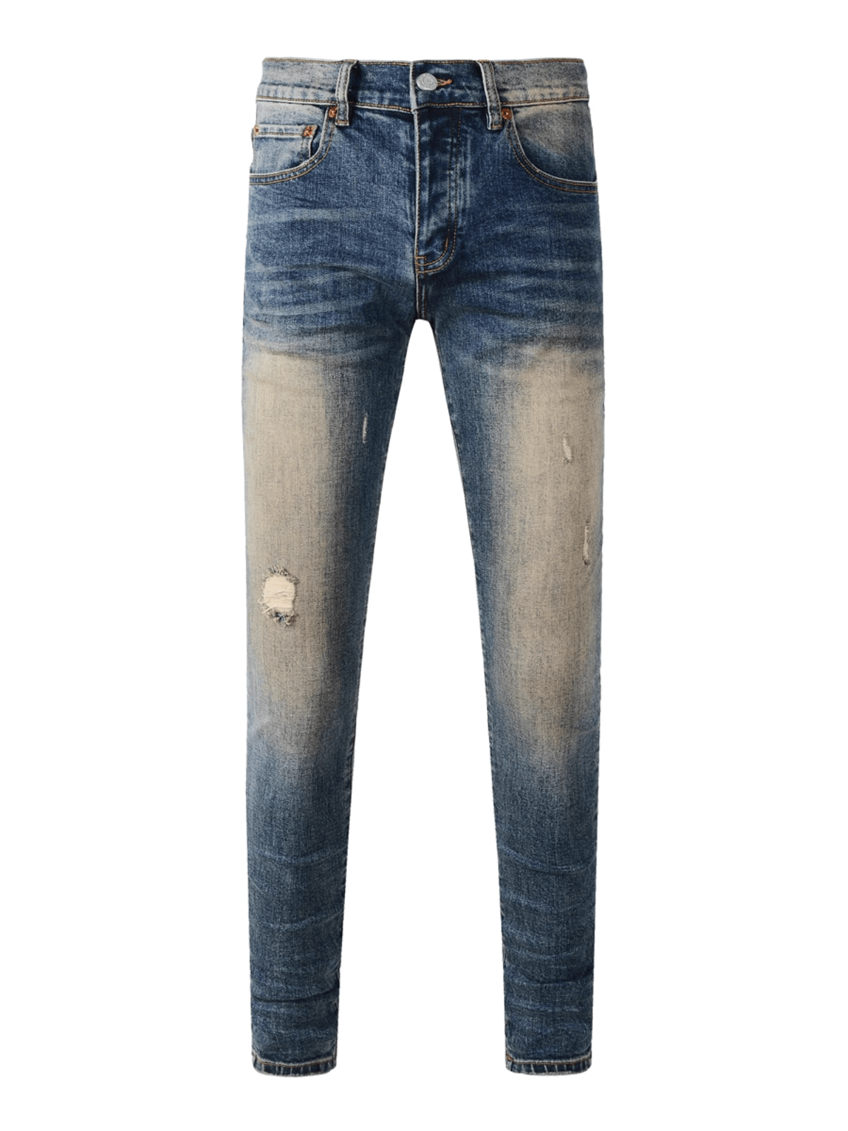 Blue Washed Ripped Jeans