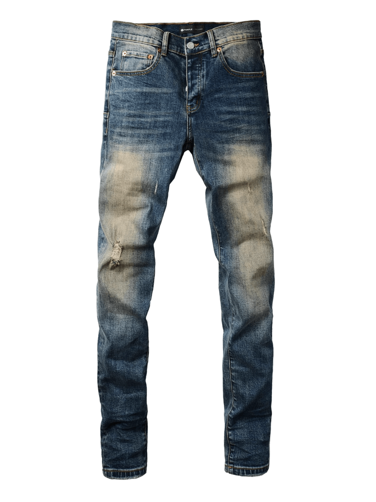 Blue Washed Ripped Jeans