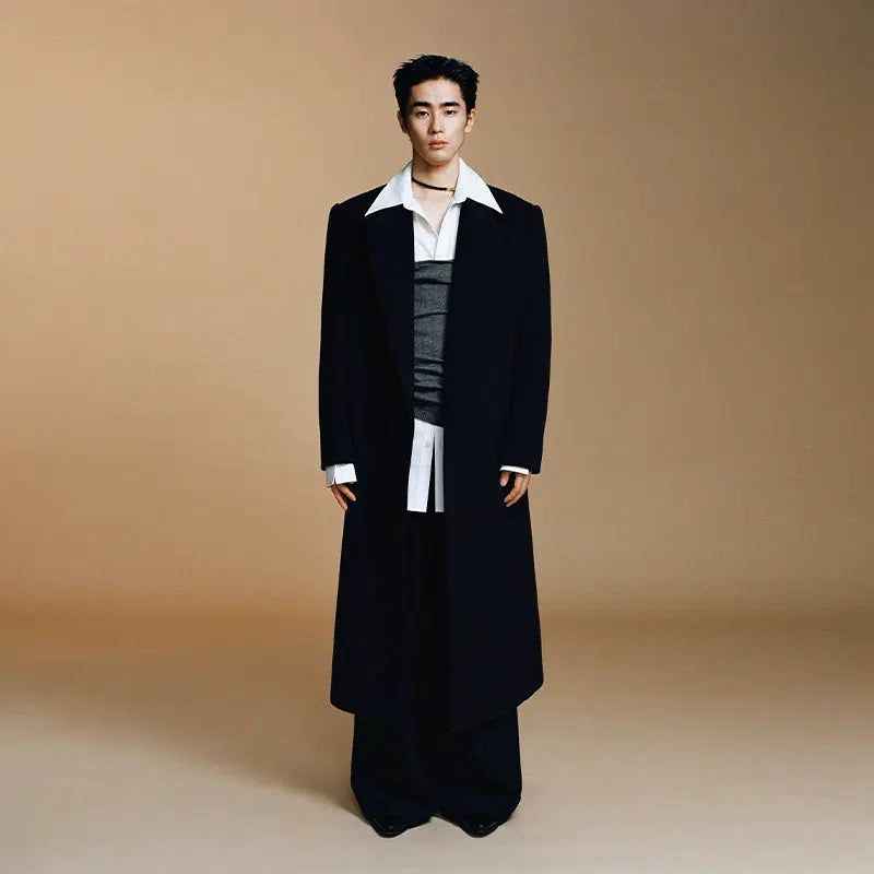 Wool Peak Lapel Coat