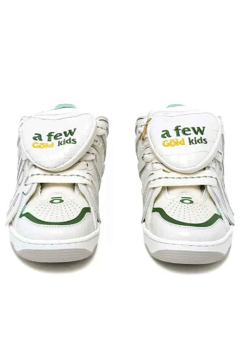 High-Top Sneakers White Green