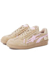 Beige Pink Suede Low-Top Sport Sneakers