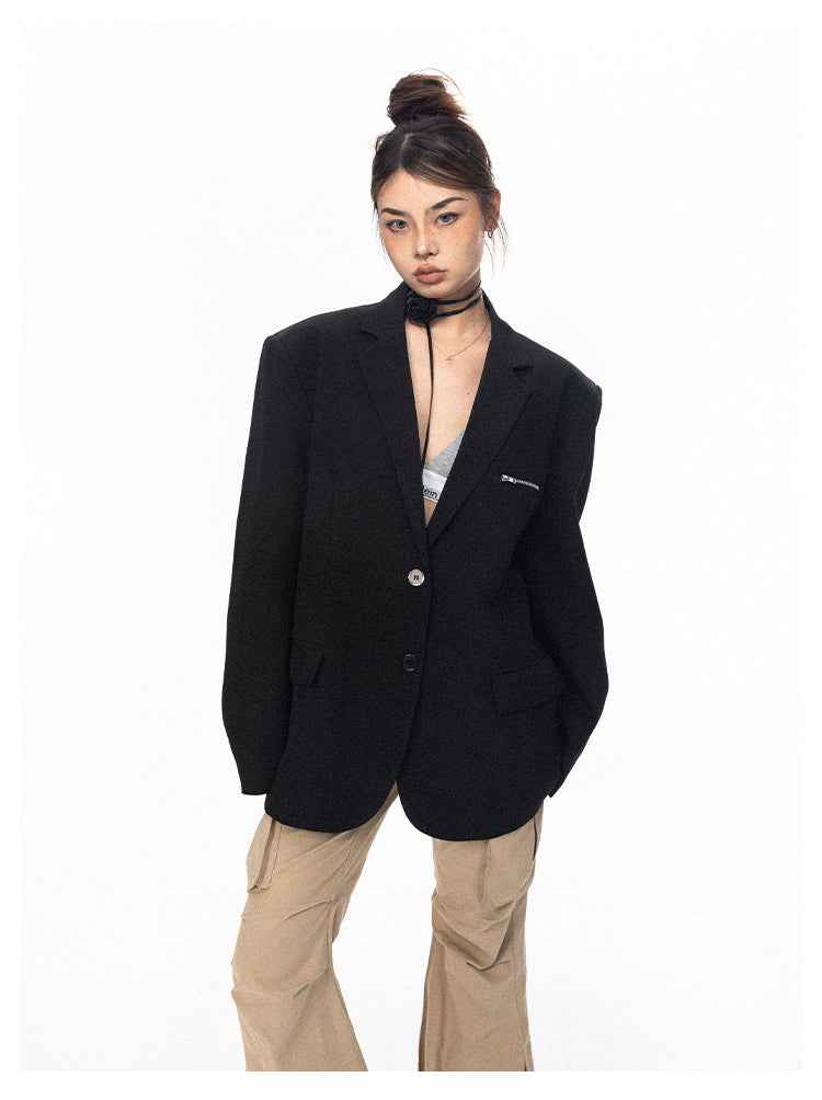 Zipper Pocket Design Suit Jacket