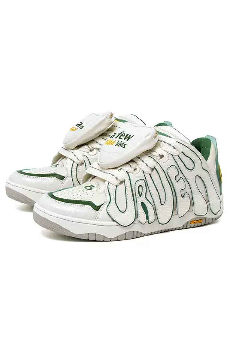 High-Top Sneakers White Green