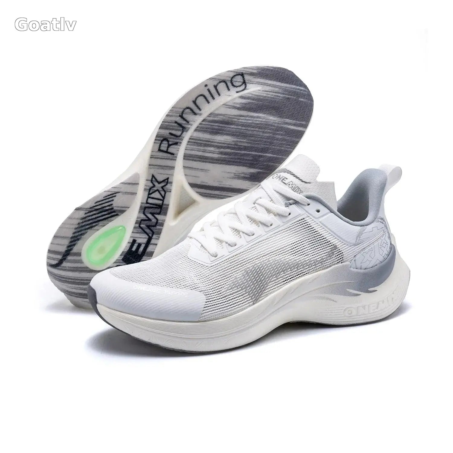 ONEMIX White Trail Running Shoes - Goatlv