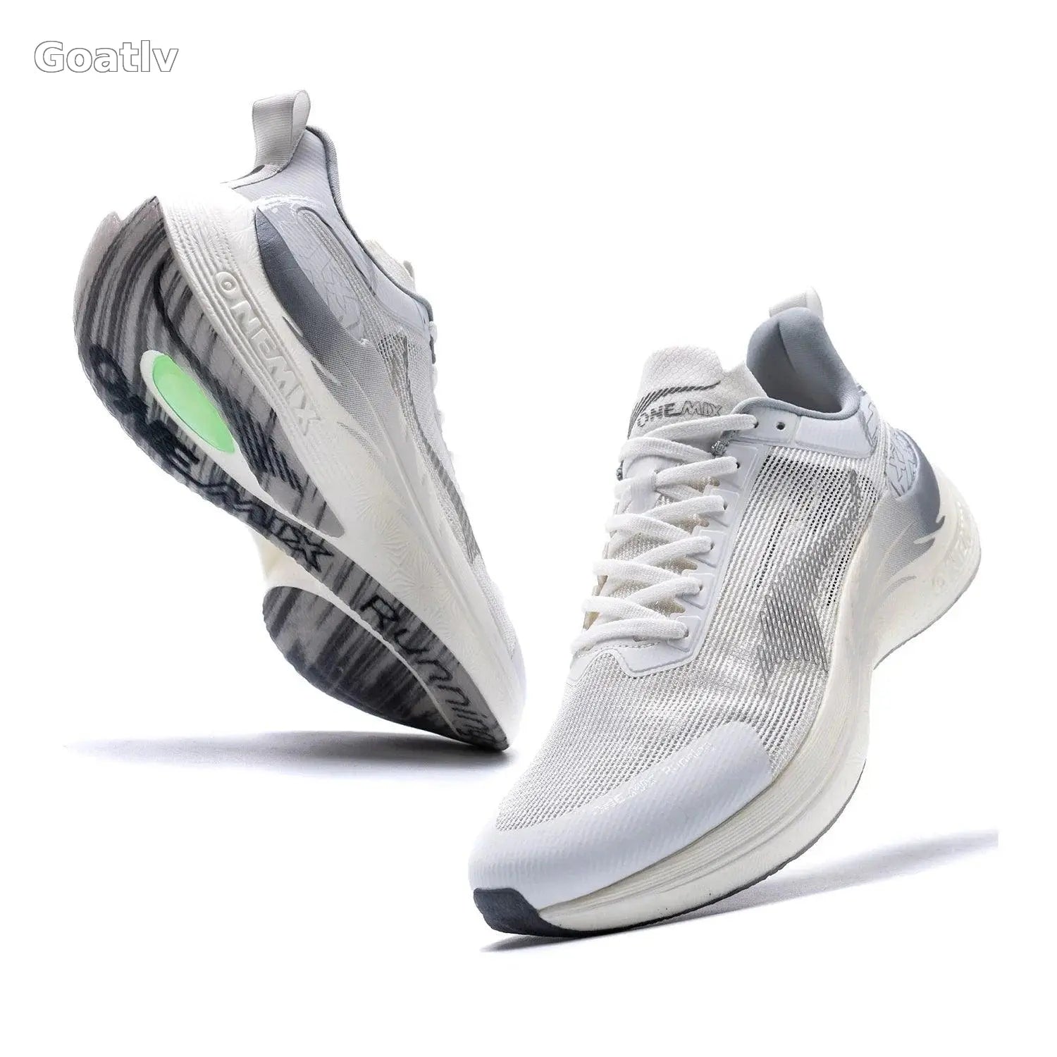 ONEMIX White Trail Running Shoes - Goatlv