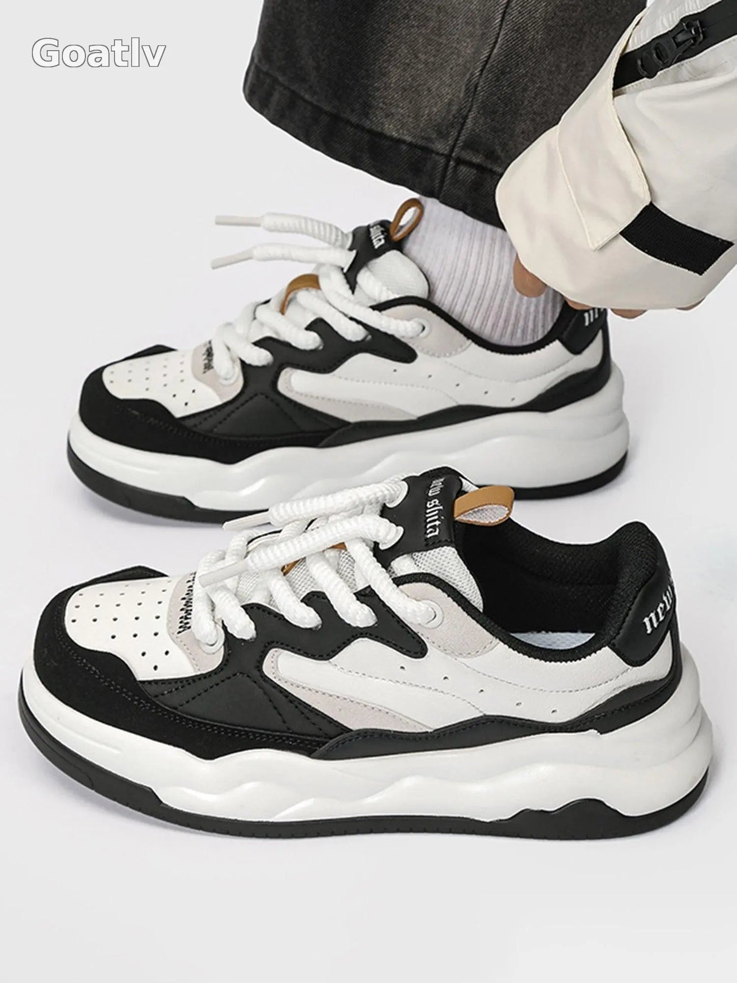 Panda Chunky Sole Sneakers - Goatlv