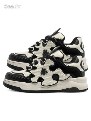 Retro Puzzle Sneakers - Goatlv