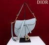 1984 - Saddle Bag With Strap Blue Grained Calfskin - GoatLV