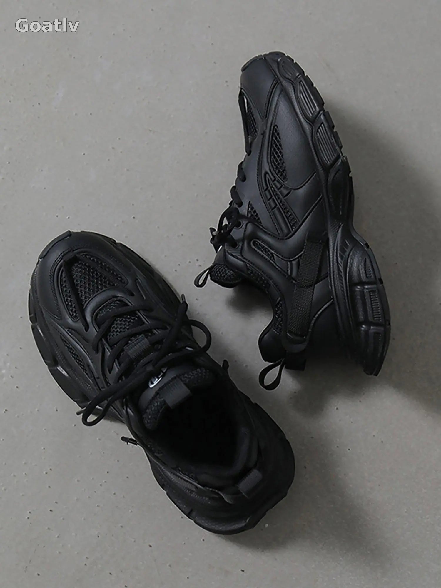 Sneakerhub Black Warrior Mesh Rap Sneakers - 2087 - Goatlv