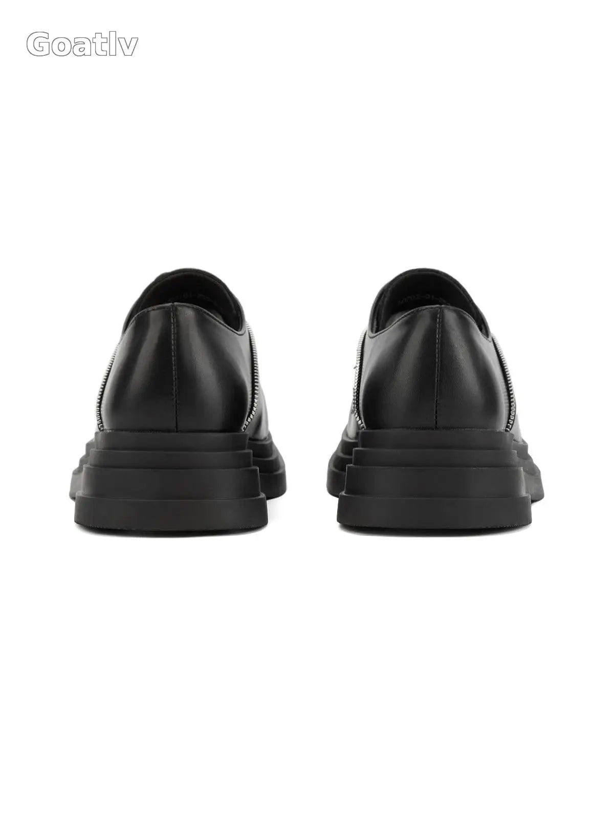 Sneakerhub Punk Personality Zipper Design Leather Shoes - 2173 - Goatlv