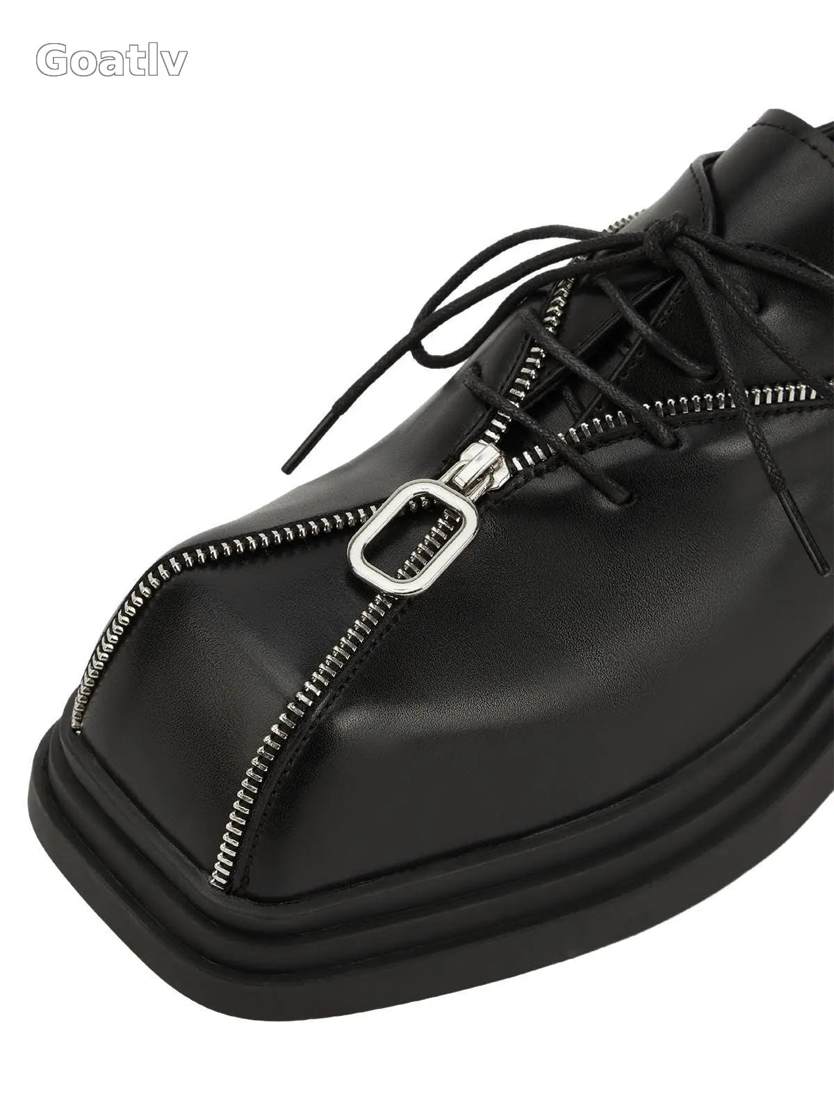 Sneakerhub Punk Personality Zipper Design Leather Shoes - 2173 - Goatlv