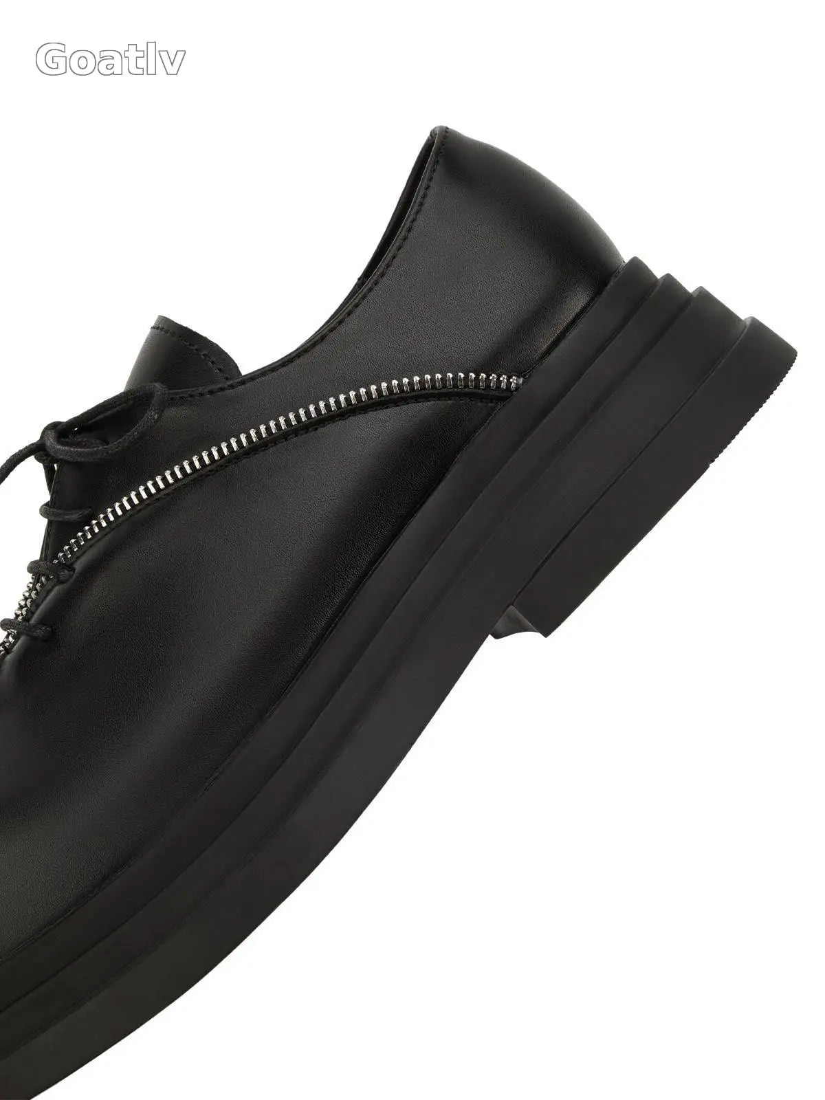 Sneakerhub Punk Personality Zipper Design Leather Shoes - 2173 - Goatlv