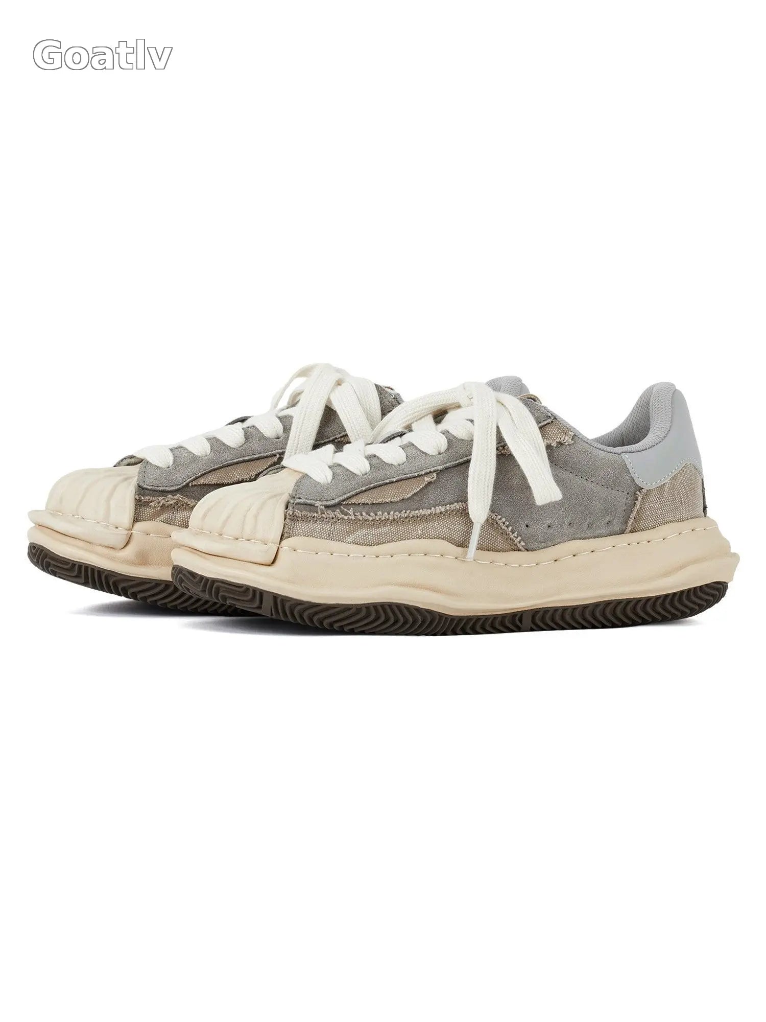 Sneakerhub Retro Shell Head Original Sole Washed Sneakers - Goatlv