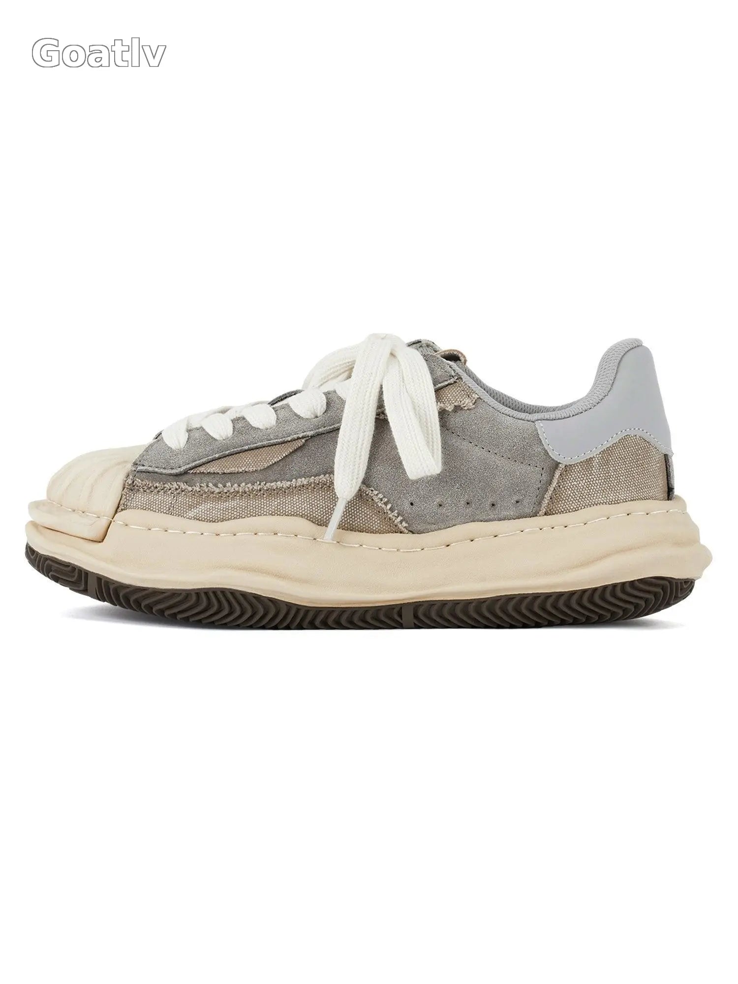 Sneakerhub Retro Shell Head Original Sole Washed Sneakers - Goatlv