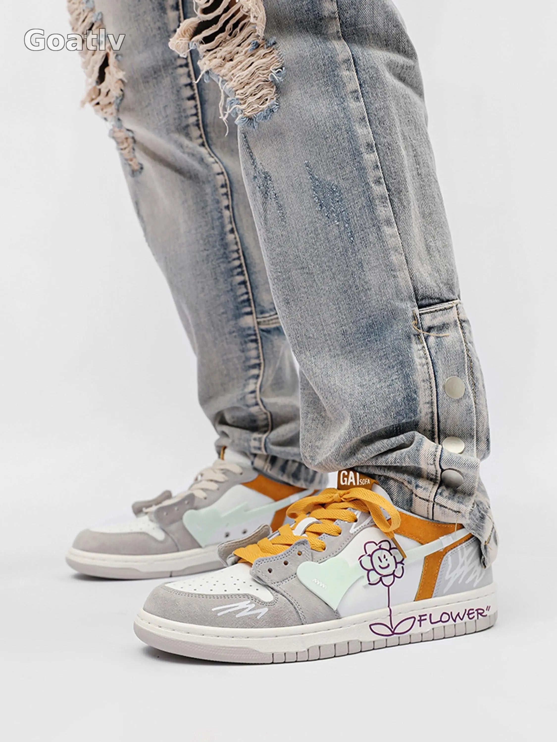 Sunflower Hip-Hop Skate Shoes - Goatlv