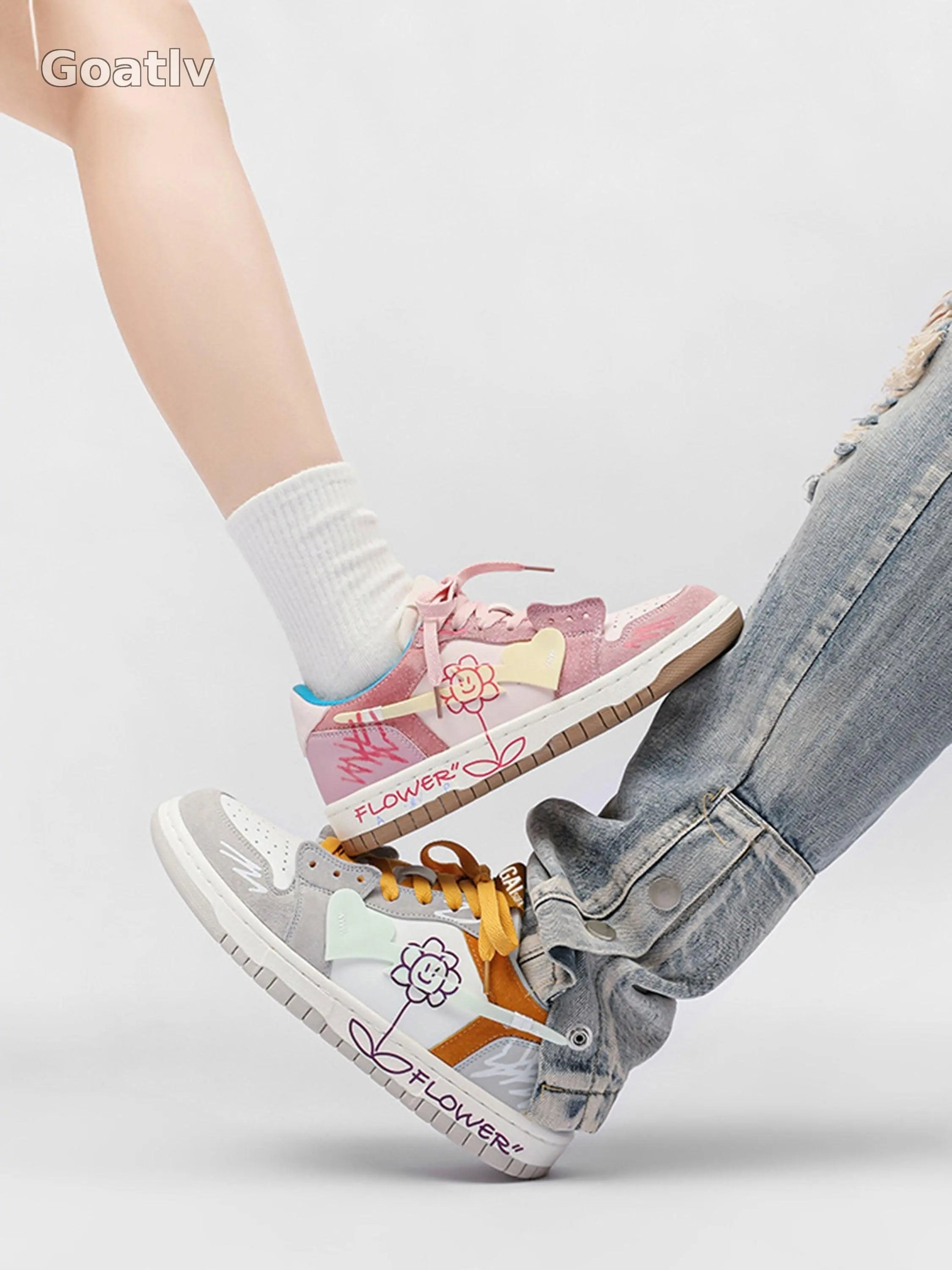 Sunflower Hip-Hop Skate Shoes - Goatlv