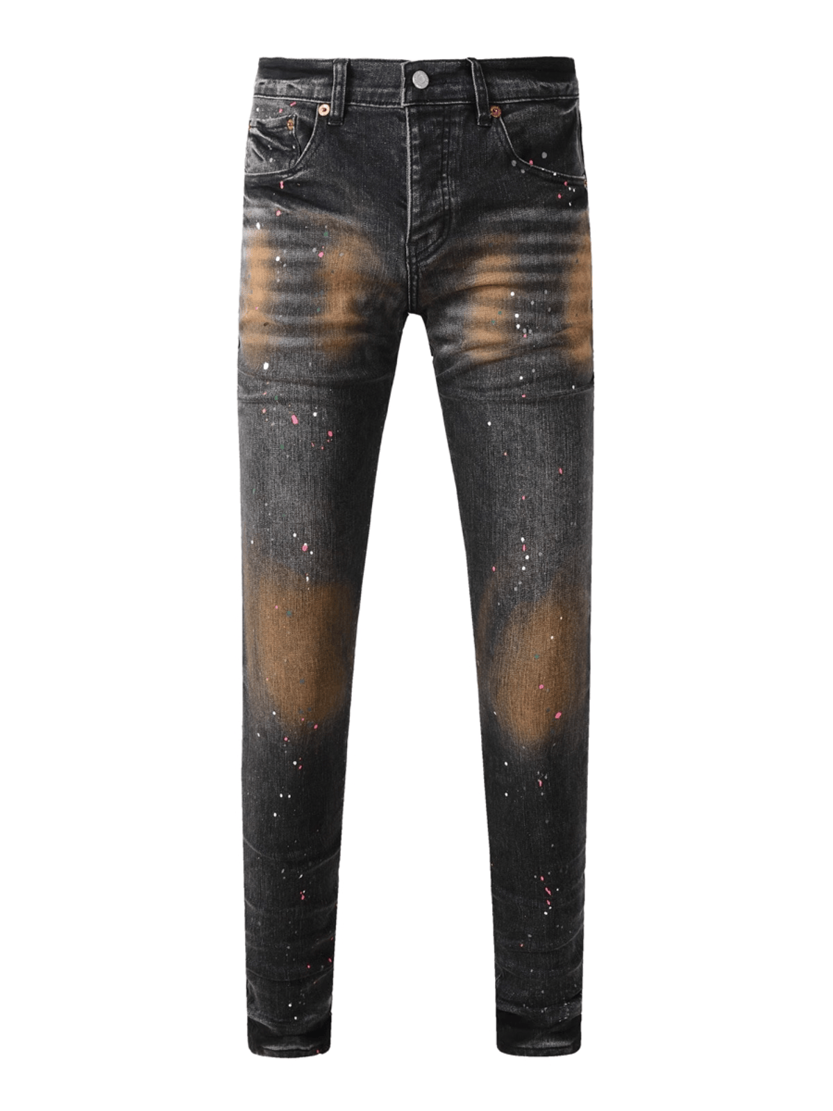 Black Washed Paint Splash Jeans