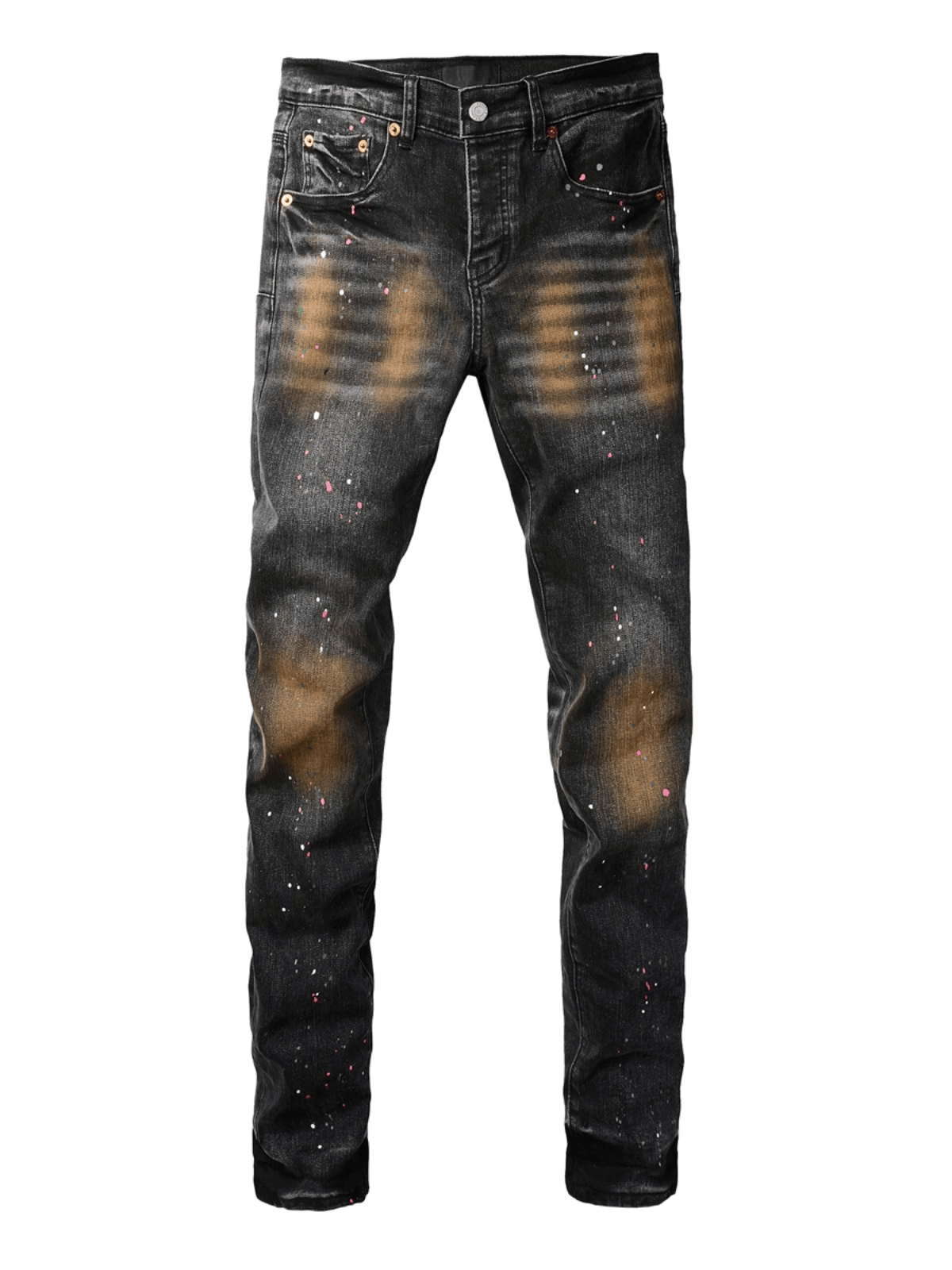 Black Washed Paint Splash Jeans