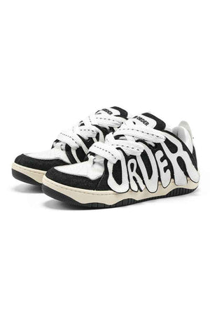Graffiti Sneakers Black White