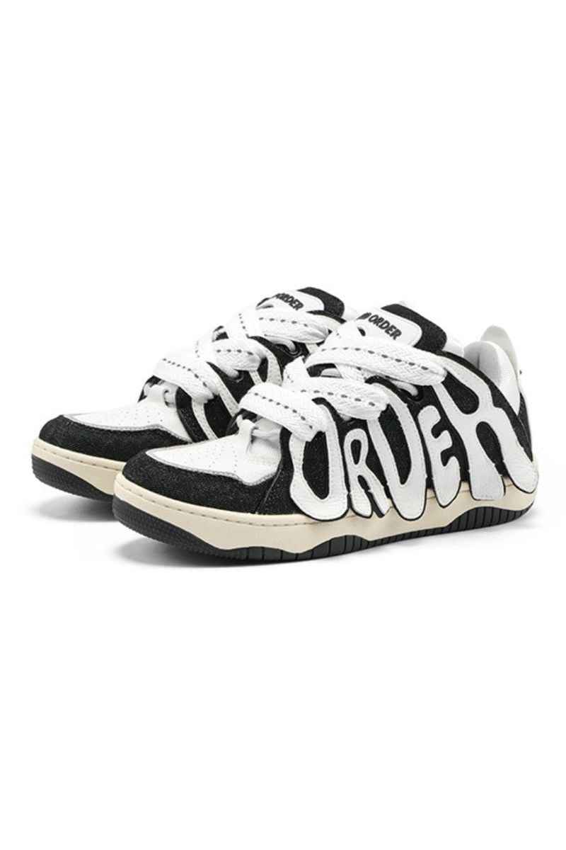 Graffiti Sneakers Black White