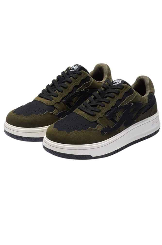 Pattern Platform Sneakers Green