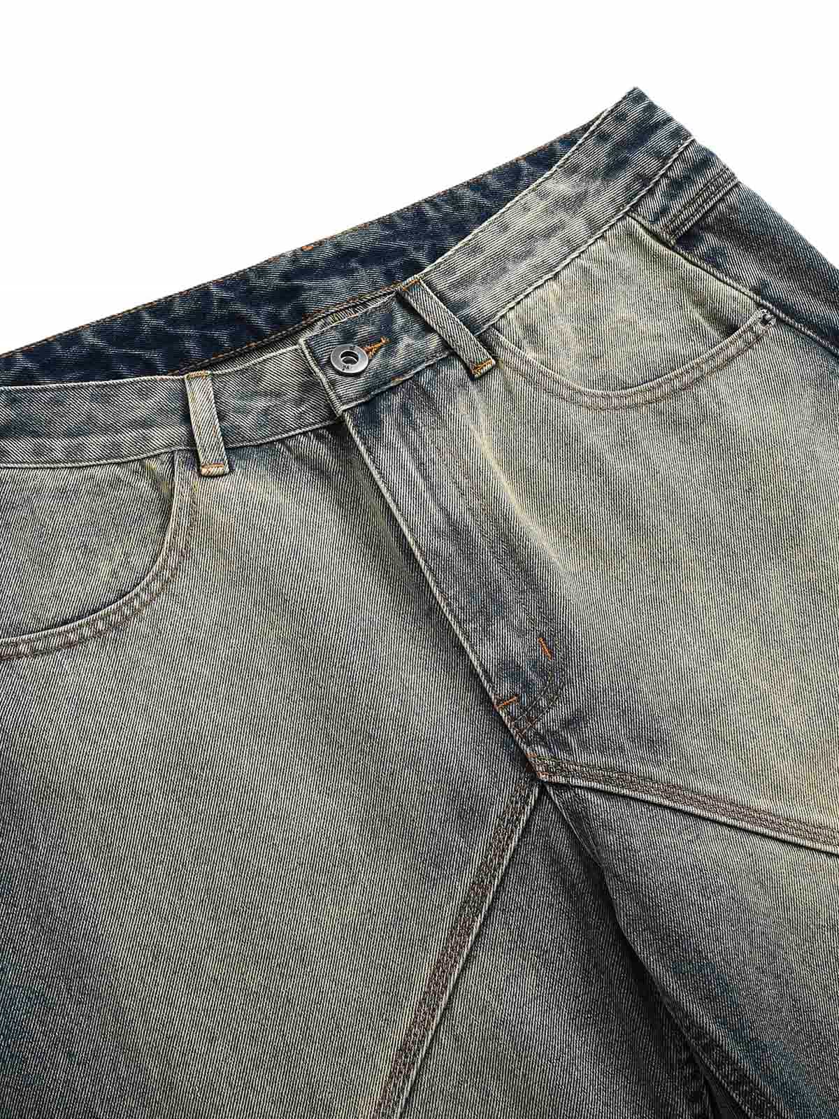 Deconstructed Ankle Loop Straight Jeans - Goatlv