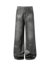 Washed Batik Straight Jeans - Goatlv