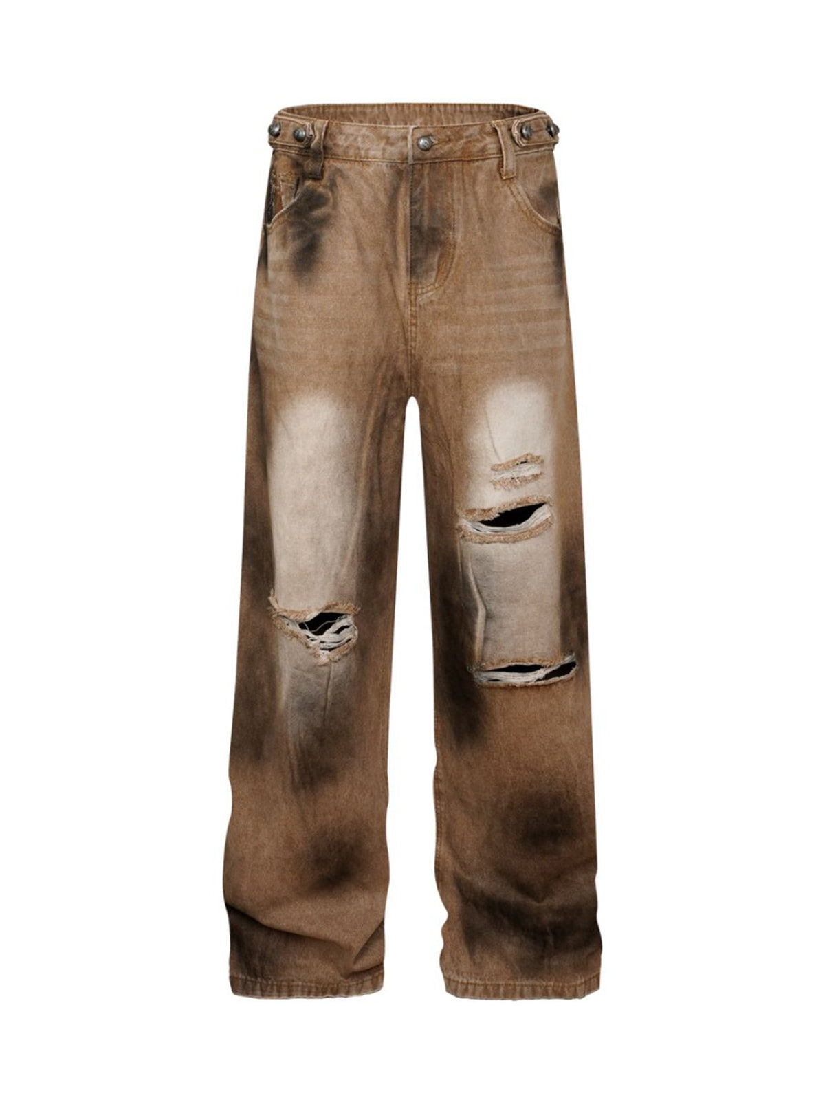 Street Ripped Dirty Dye Jeans - Goatlv