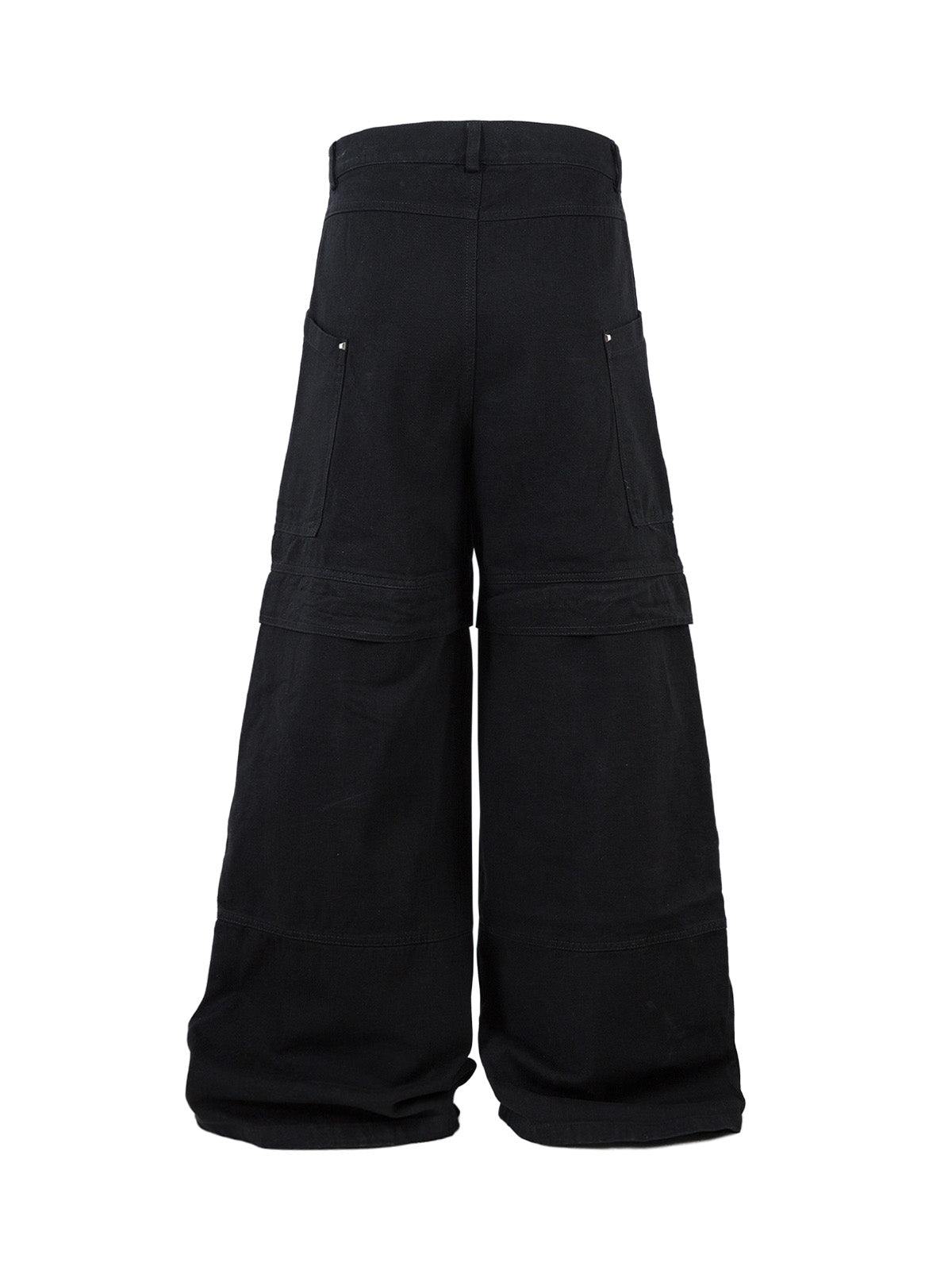 Deconstructed Split Rivet Cargo Jeans - Goatlv