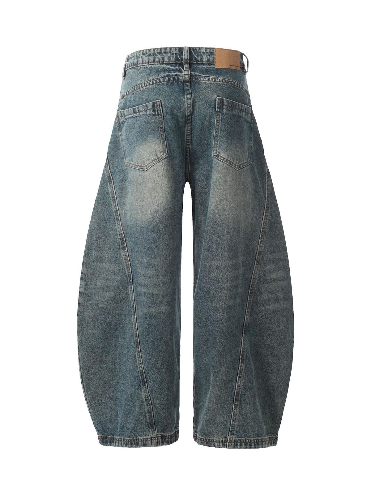 Washed Wide-Leg Balloon Jeans - 2301 - Goatlv